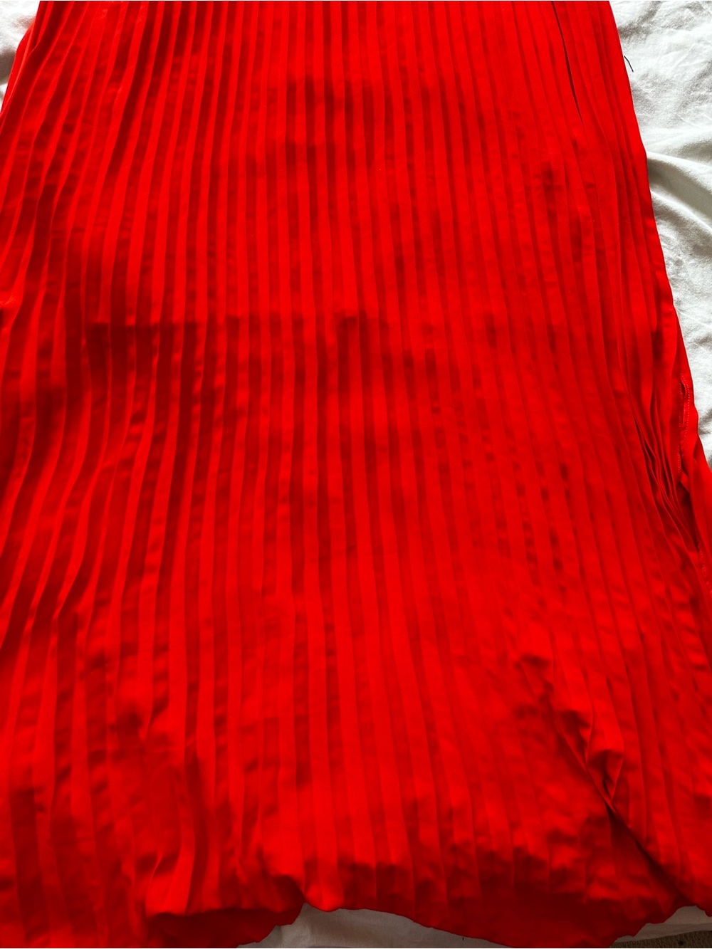 Banana Republic Minimalist Pleated Slip Maxi Dress Bright Red US 0 - Picture 11 of 13